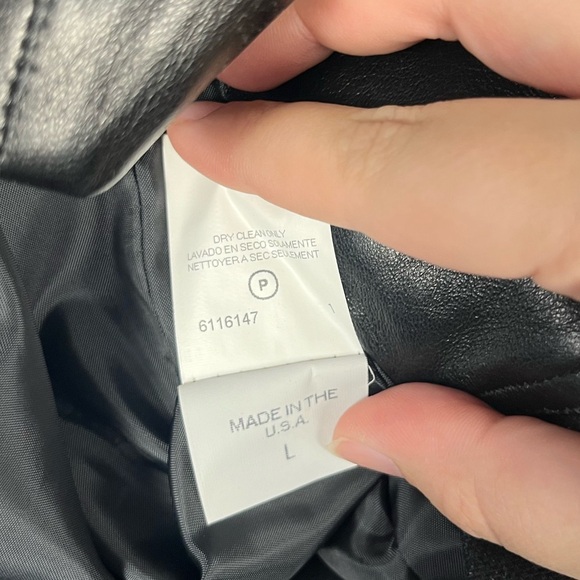 Cynthia Cynthia Steffe Leather Shimmer black Blazer Jacket Size large - Picture 4 of 8